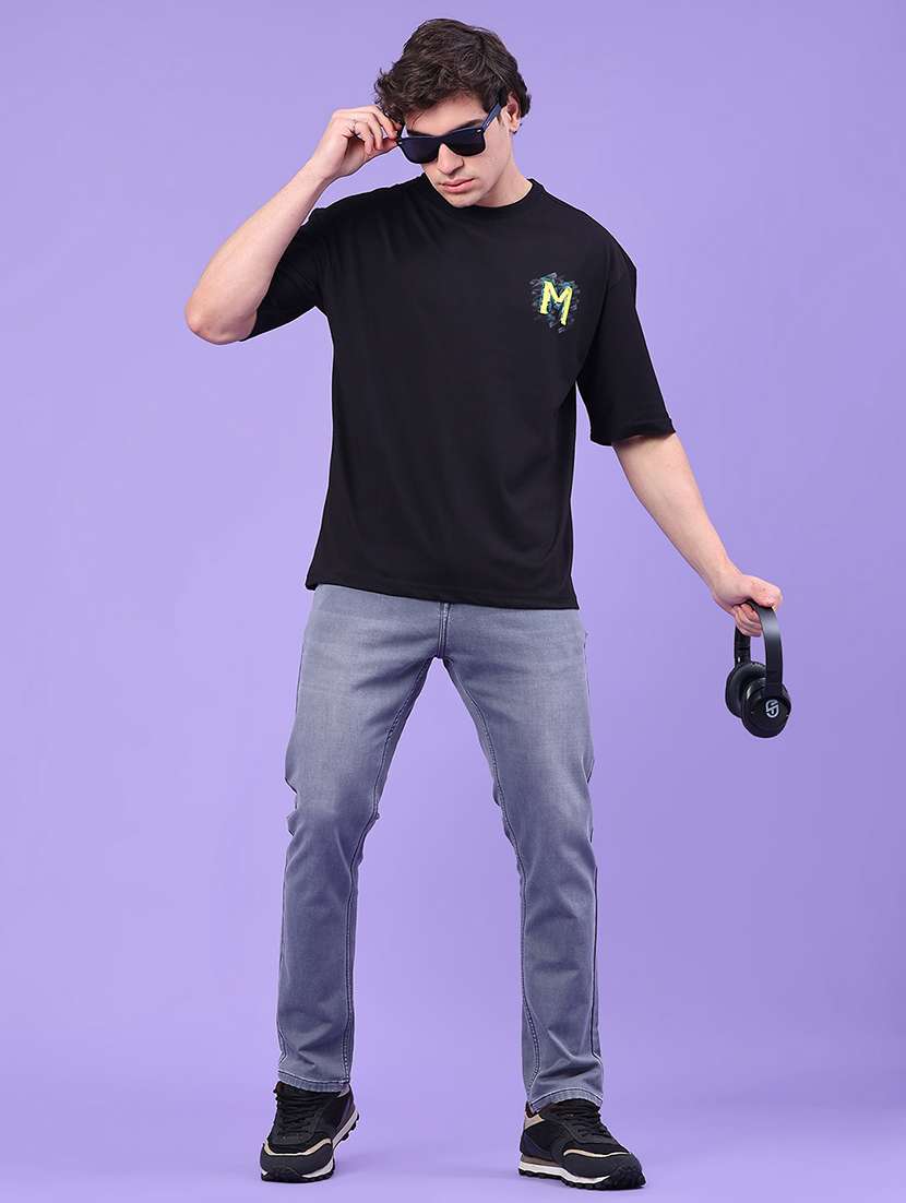 men typographic short sleeve loose fit t-shirt - 22105416 -  Standard Image - 3