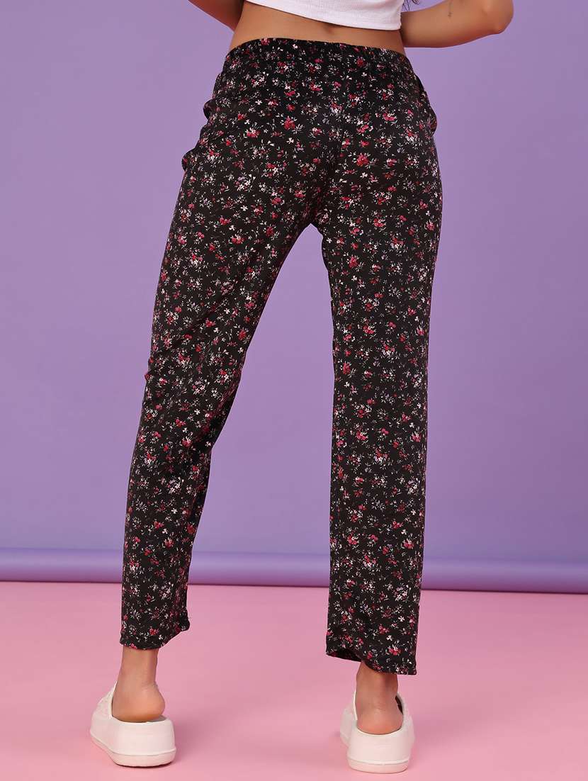 Women Floral Printed Ankle Length Woolen Leggings - 22105417 -  Standard Image - 3