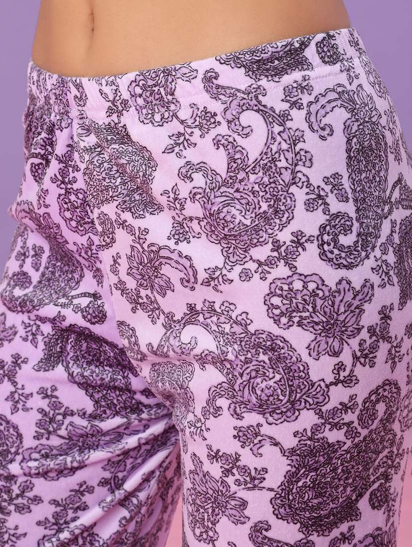 Women Paisley Printed Ankle Length Woolen Leggings - 22105418 -  Standard Image - 5