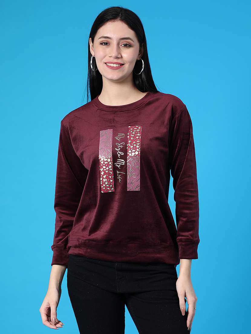 women printed long sleeve sweatshirt - 22105422 -  Standard Image - 3