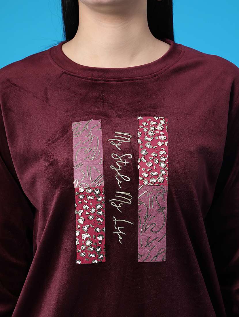 women printed long sleeve sweatshirt - 22105422 -  Standard Image - 5