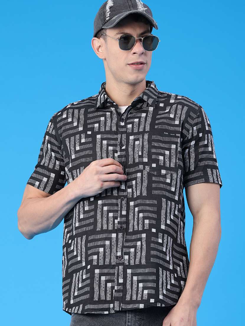 black cotton casual shirt
