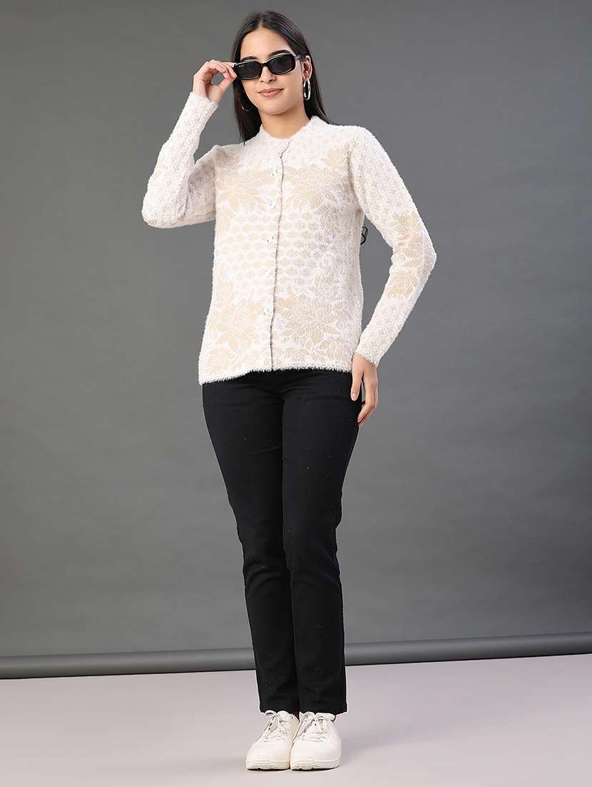 women self design long sleeve cardigan - 22105449 -  Standard Image - 5
