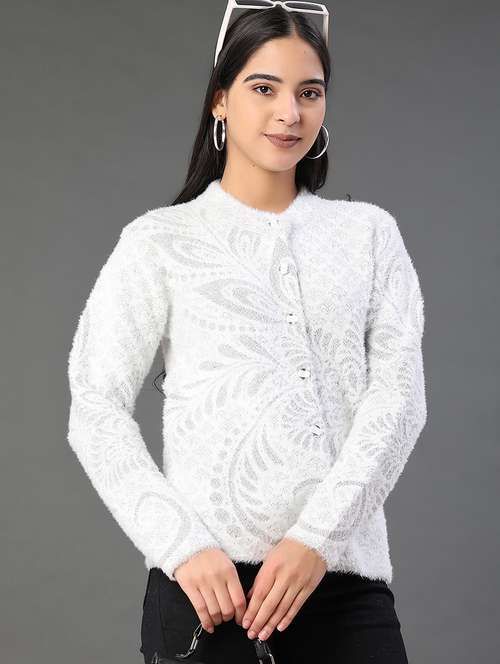 women self design long sleeve cardigan - 22105450 -  Standard Image - 0