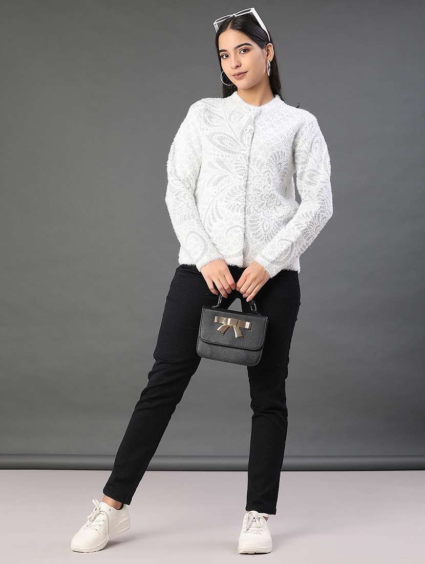 women self design long sleeve cardigan - 22105450 -  Standard Image - 5