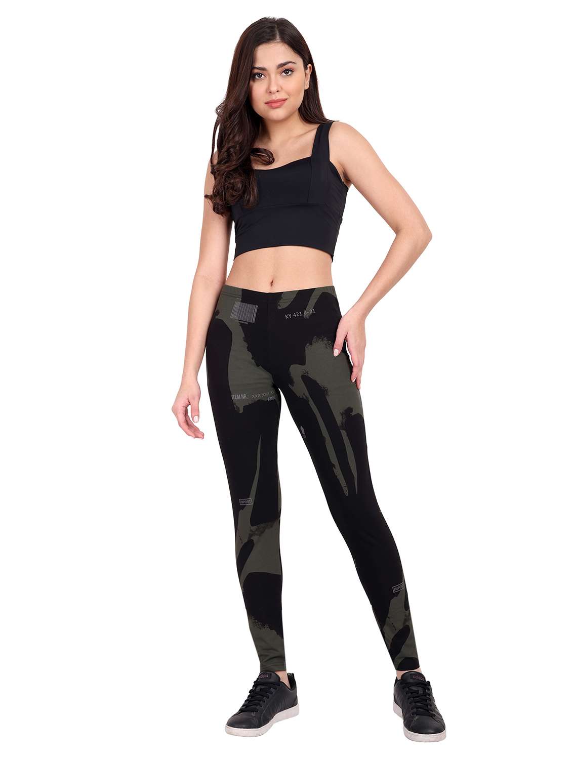 women printed mid rise legging - 22105529 -  Standard Image - 3