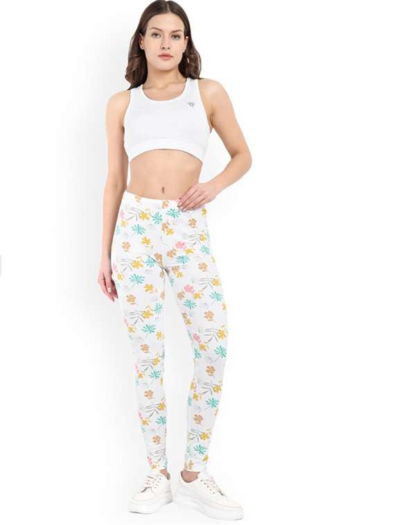 women printed mid rise legging - 22105530 -  Standard Image - 3