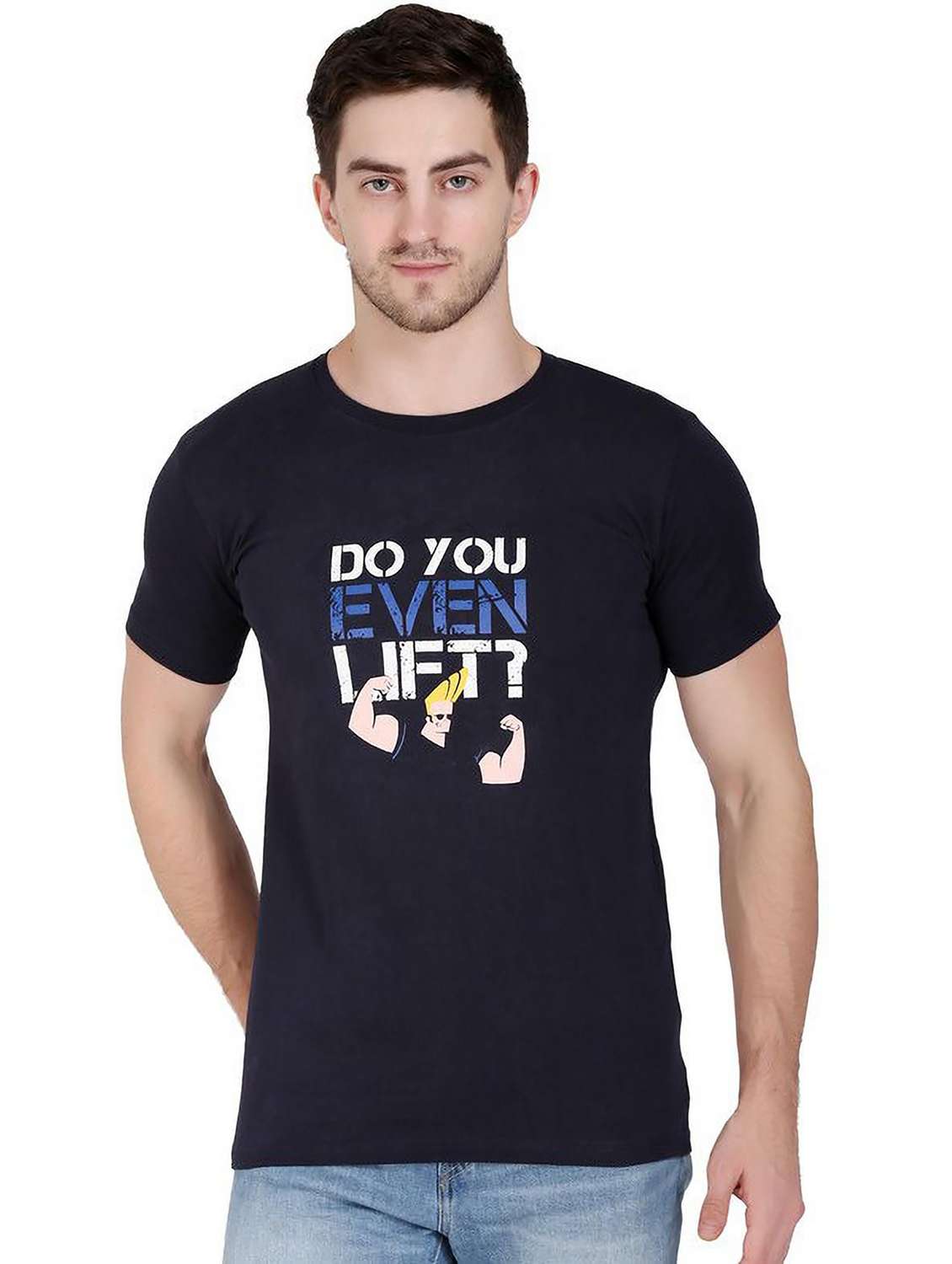 men front print short sleeve regular fit t-shirt