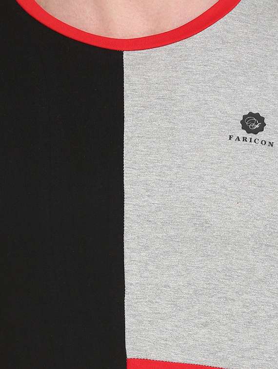 men color block short sleeve regular fit t-shirt - 22105605 -  Standard Image - 3