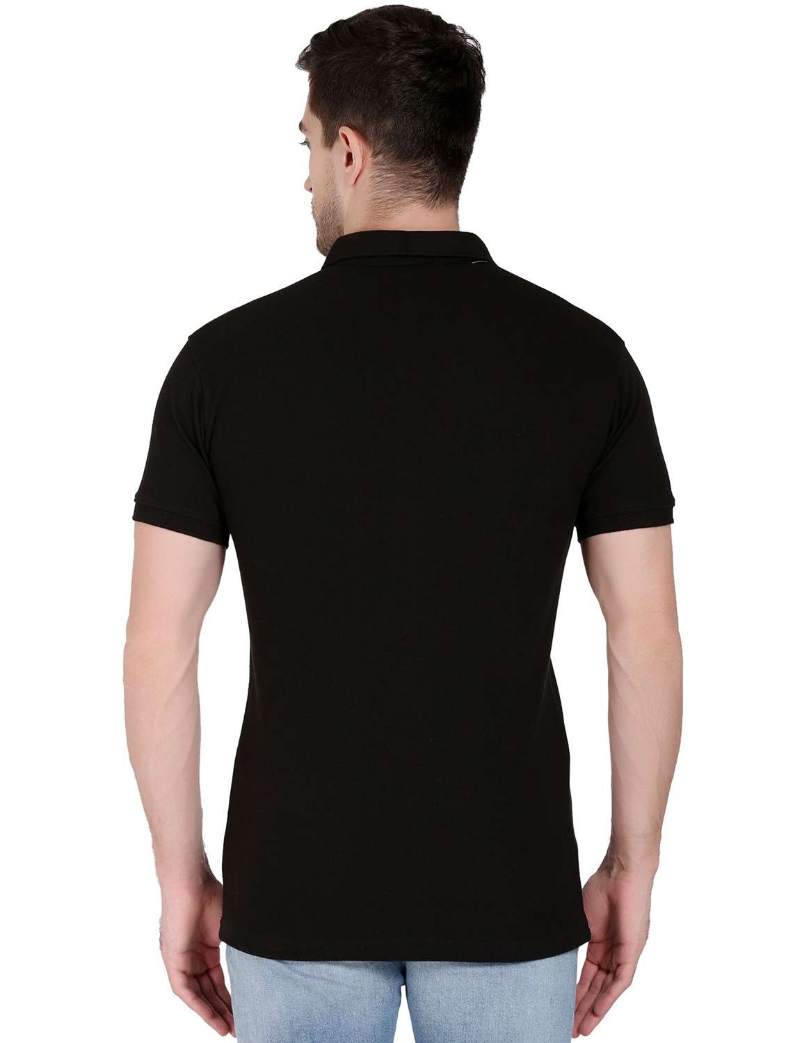 men pack of 2 solid short sleeve polo t-shirt - 22105755 -  Standard Image - 3