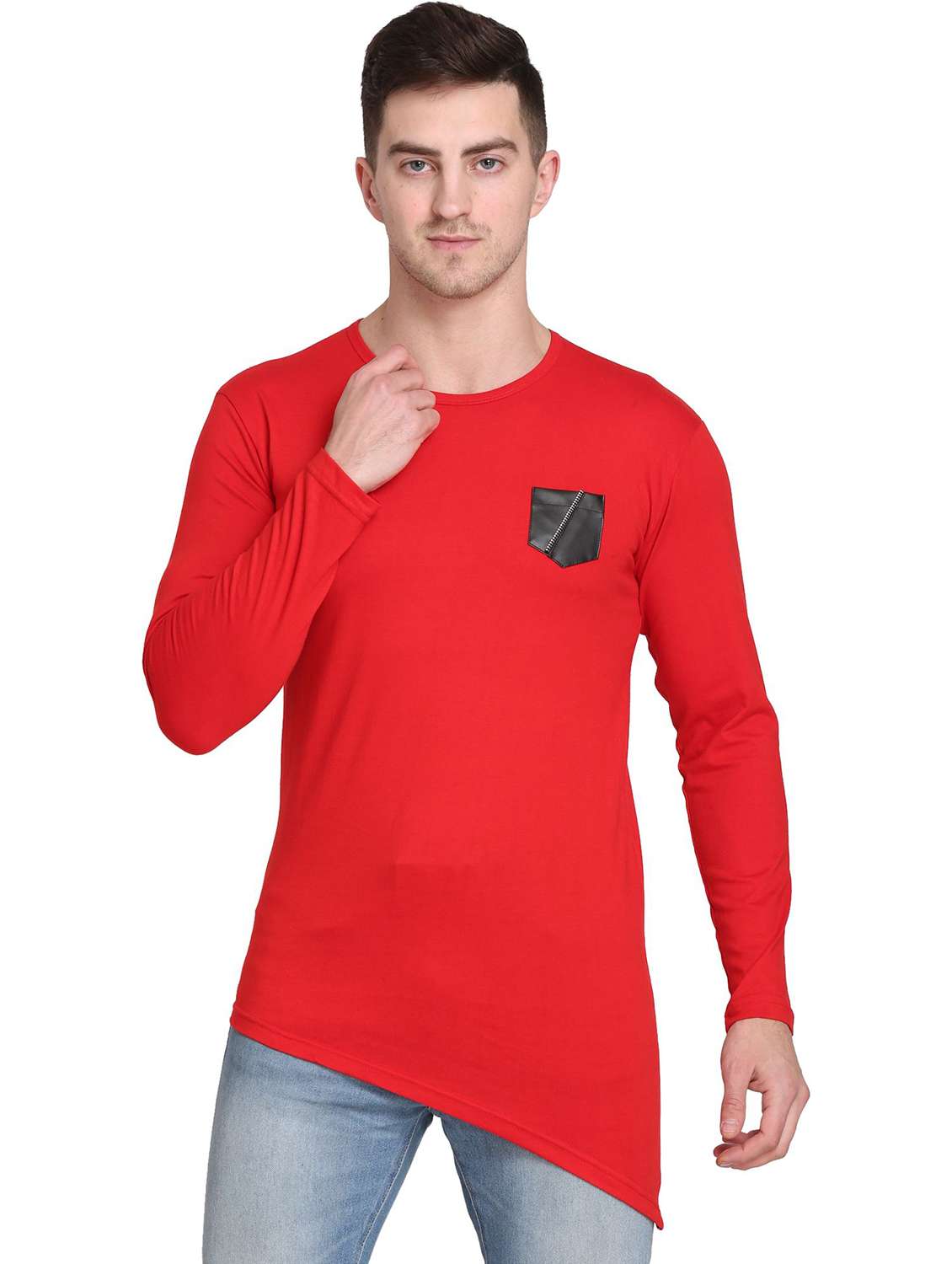 men pack of 2 solid long sleeve t-shirt - 22105767 -  Standard Image - 3