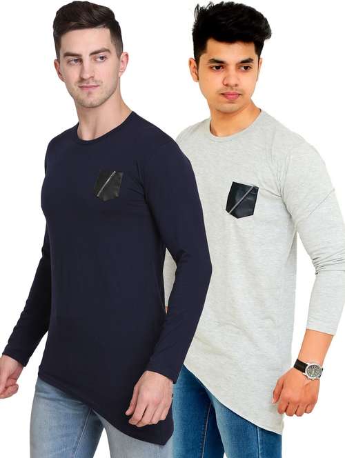 men pack of 2 solid long sleeve t-shirt - 22105769 - Standard Image - 0