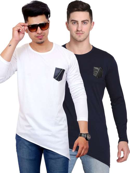 men pack of 2 solid long sleeve t-shirt - 22105773 - Standard Image - 0