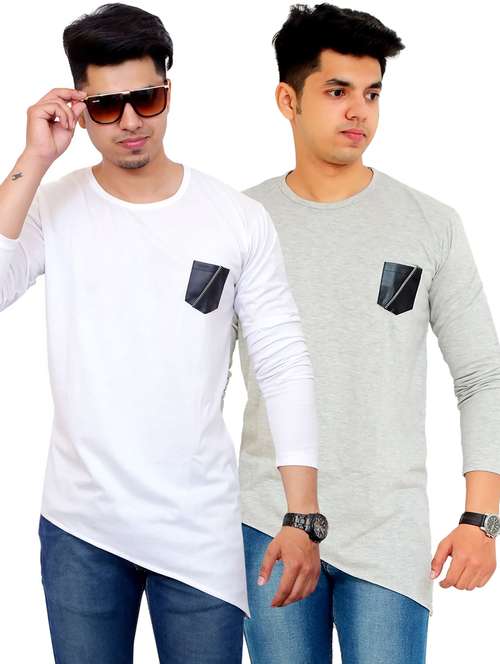 men pack of 2 solid long sleeve t-shirt - 22105776 - Standard Image - 0