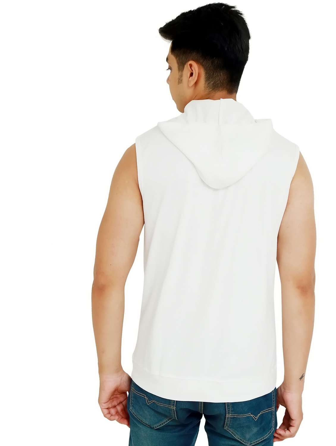 men solid sleeveless regular fit t-shirt - 22105851 - Standard Image - 3