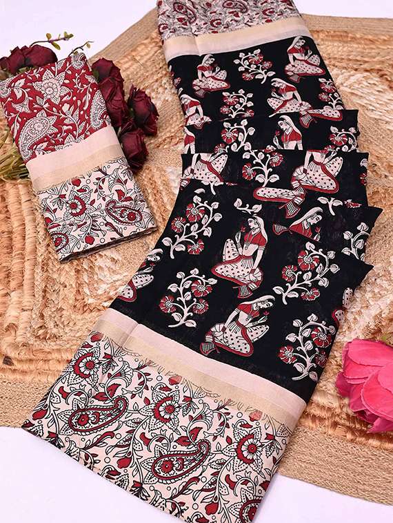 women printed casual wear saree with blouse - 22105943 - Standard Image - 3