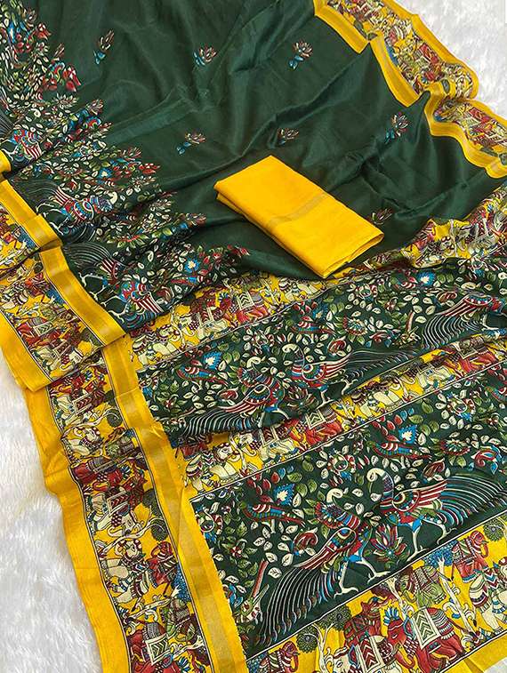 women printed casual wear saree with blouse - 22105945 - Standard Image - 5