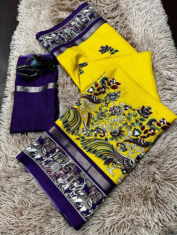 women printed casual wear saree with blouse - 22105947 -  Standard Image - 5