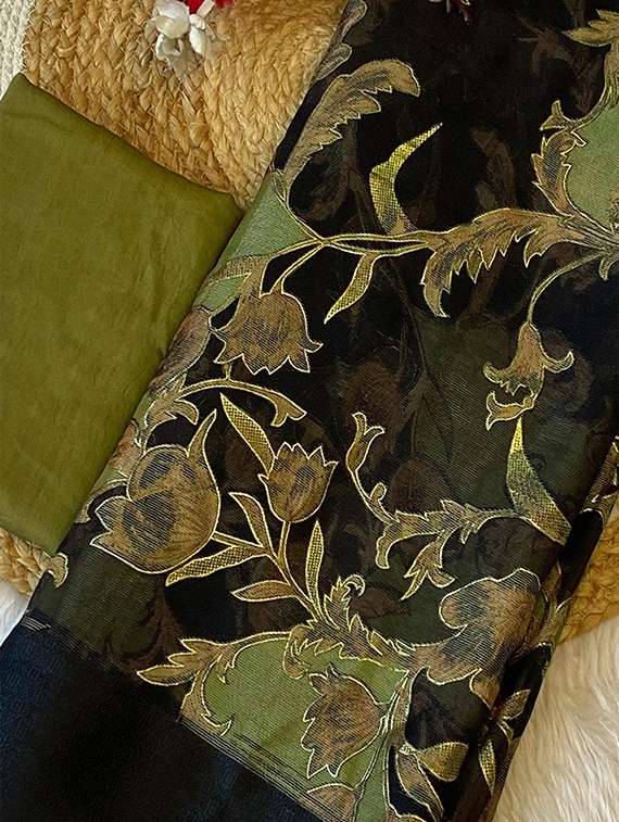 women printed casual wear saree with blouse - 22105949 - Standard Image - 5