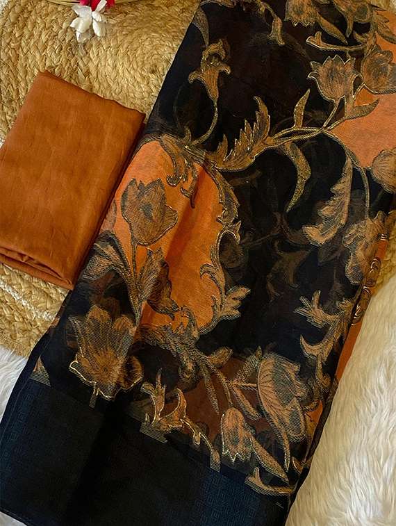 women printed casual wear saree with blouse - 22105953 -  Standard Image - 5