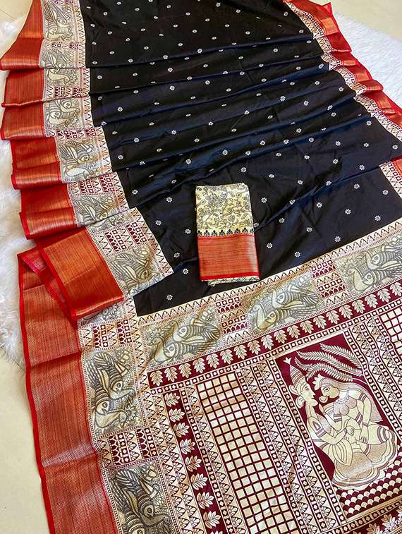 women printed casual wear saree with blouse - 22105956 -  Standard Image - 3