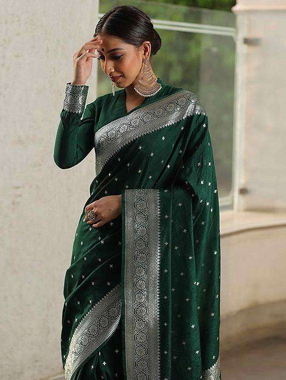 women self design banarasi saree with blouse - 22105968 -  Standard Image - 3