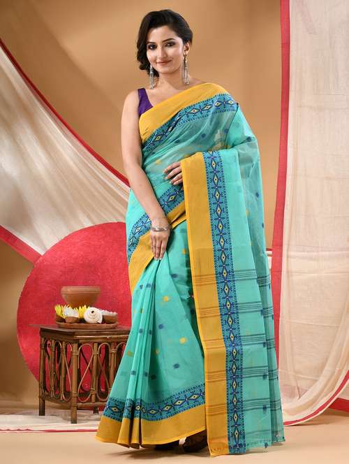 women self design tant saree - 22105986 -  Standard Image - 0