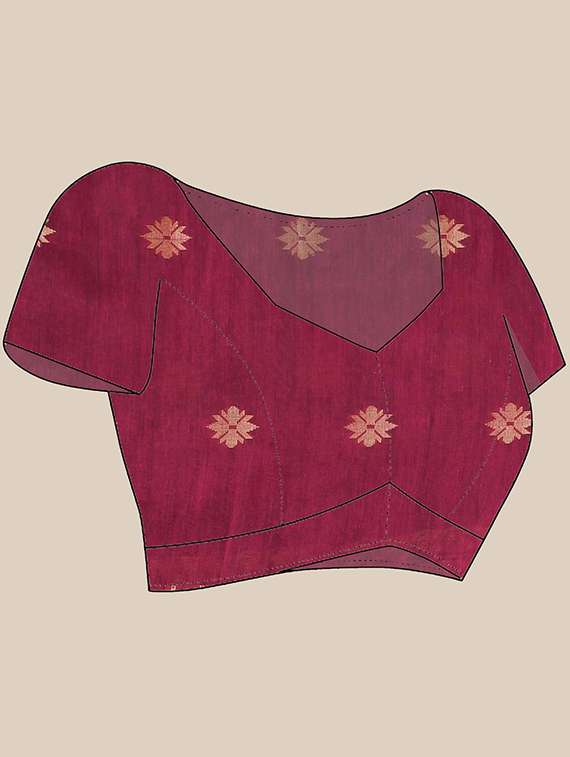 women self design handloom saree with blouse - 22106011 - Standard Image - 3