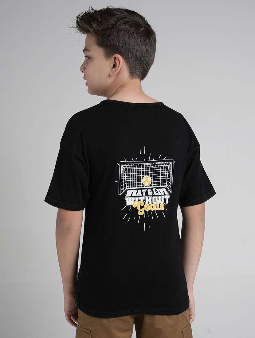 boys front & back print short sleeve t-shirt - 22106281 -  Standard Image - 3