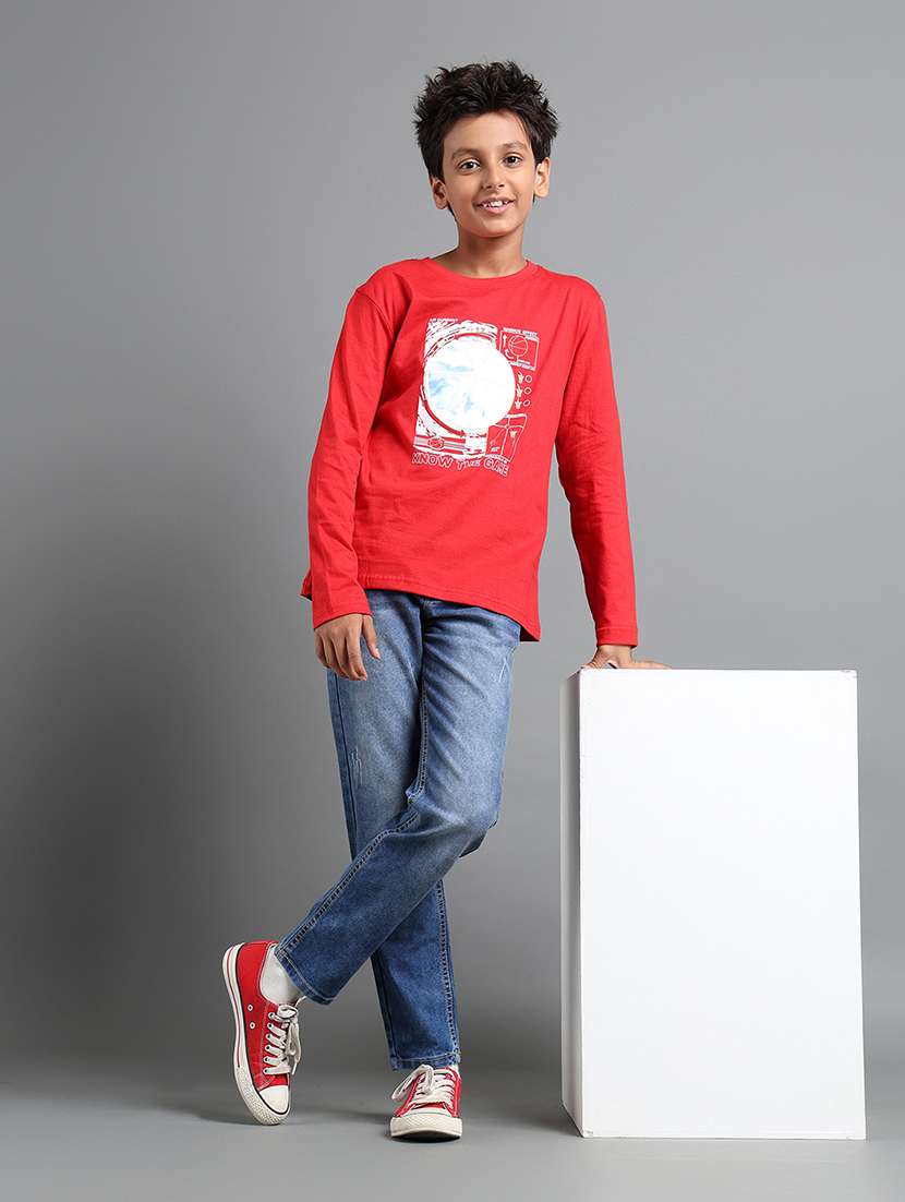 boys front print long sleeve t-shirt - 22106284 -  Standard Image - 3