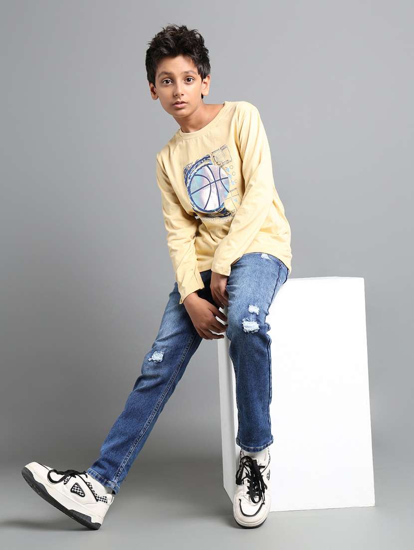 Boys Front Print Long Sleeve T-shirt - 22106285 -  Standard Image - 3