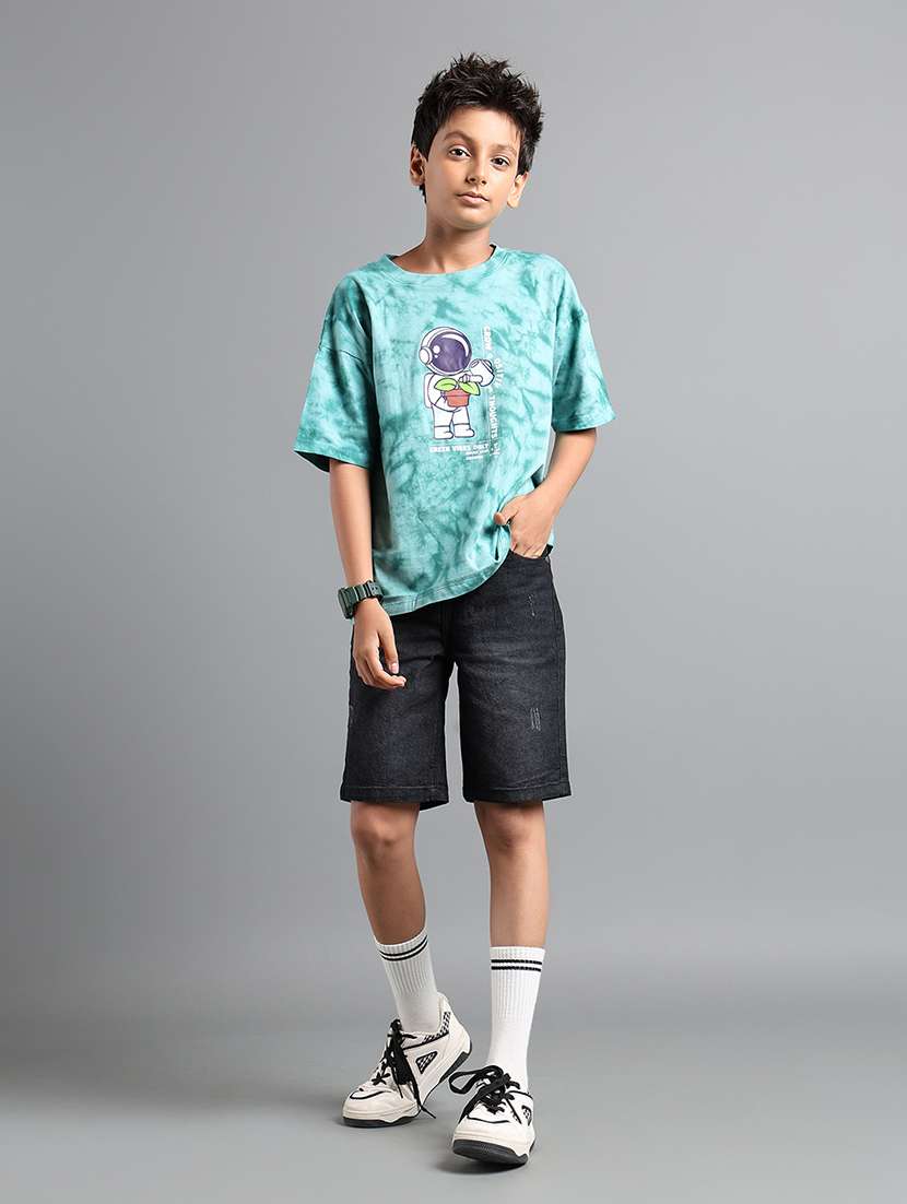 boys tie & dye short sleeve oversized t-shirt - 22106286 -  Standard Image - 3