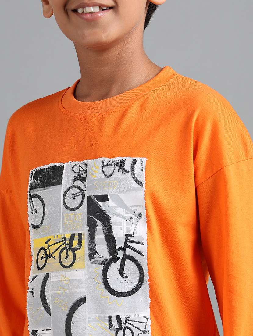 boys front print long sleeve t-shirt - 22106292 -  Standard Image - 3