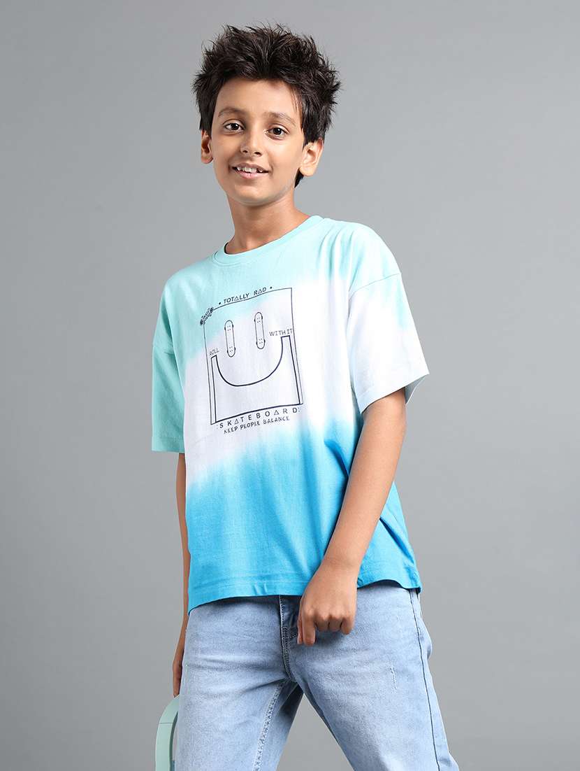 boys tie & dye short sleeve oversized t-shirt