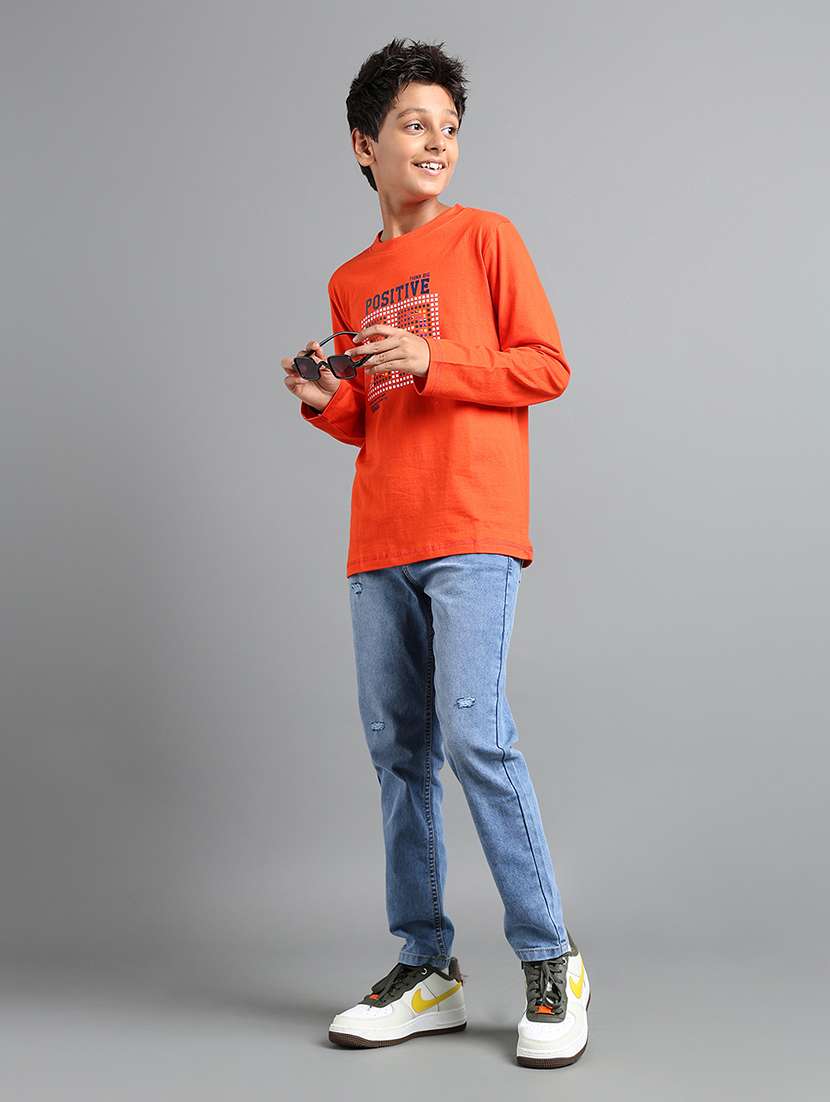 boys front print long sleeve t-shirt - 22106296 -  Standard Image - 3