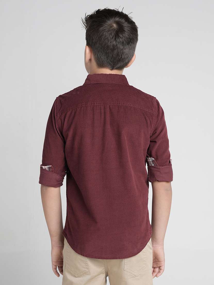 boys collared long sleeve regular fit shirt - 22106314 -  Standard Image - 3