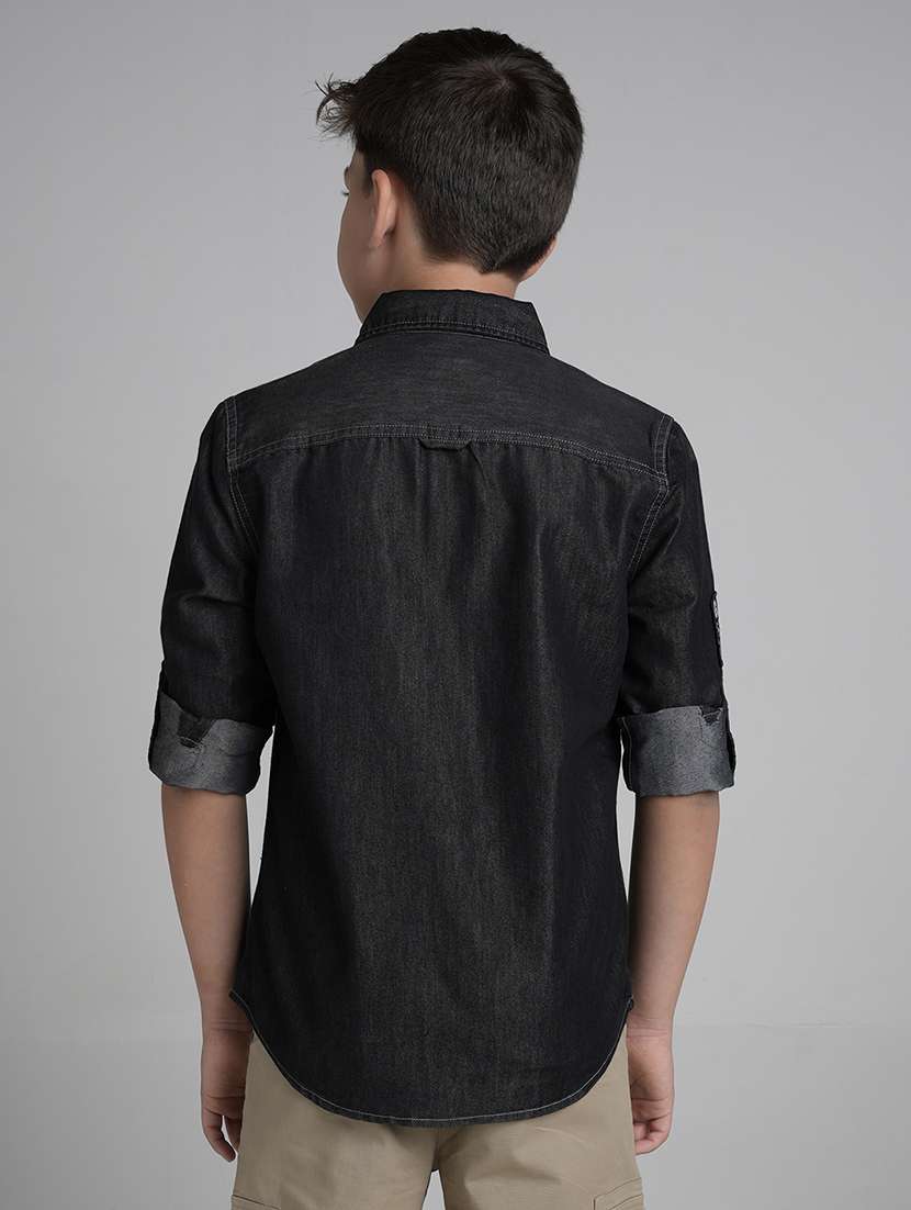boys collared long sleeve regular fit shirt - 22106321 -  Standard Image - 3