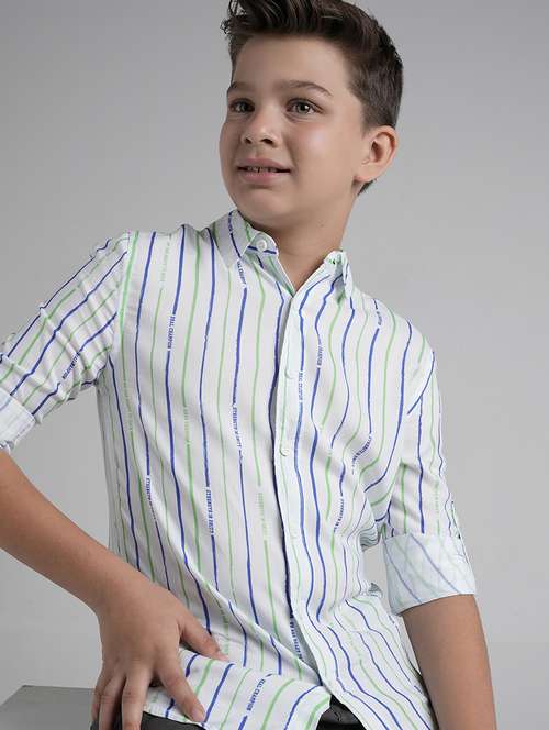 boys collared long sleeve regular fit shirt - 22106323 -  Standard Image - 0