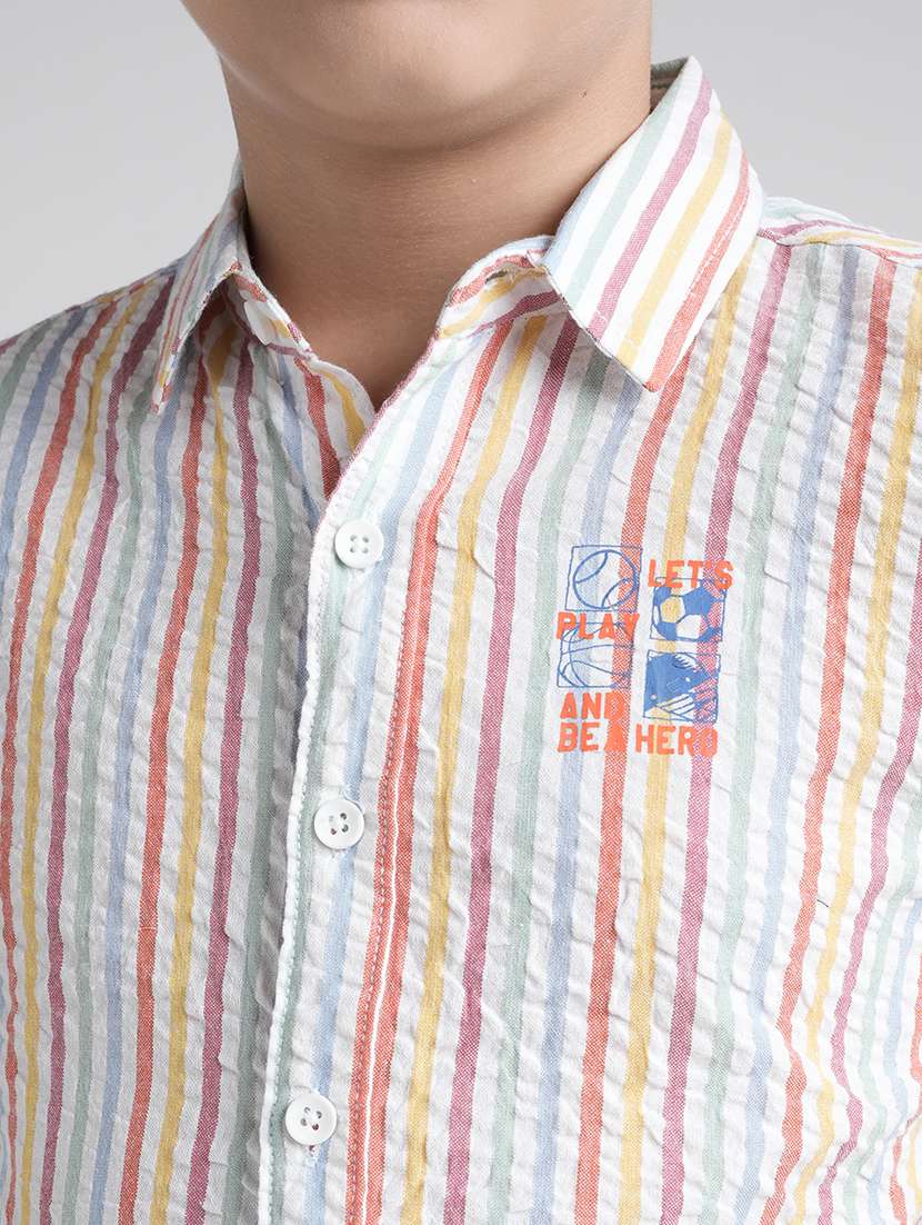 boys collared long sleeve regular fit shirt - 22106324 -  Standard Image - 3