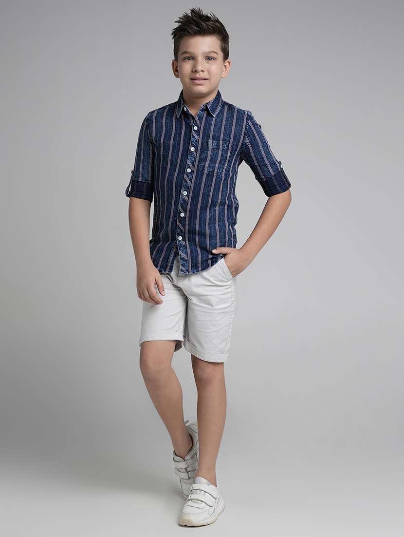 boys collared long sleeve regular fit shirt - 22106328 -  Standard Image - 3
