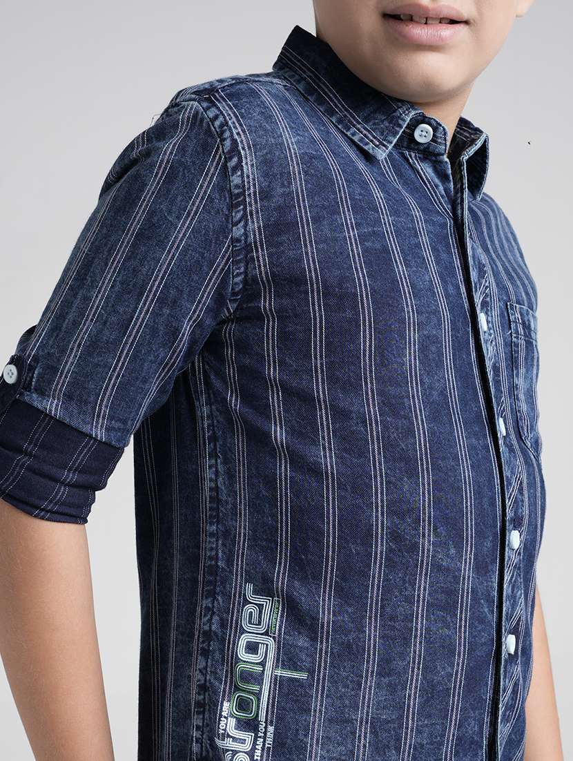 boys collared long sleeve regular fit shirt - 22106329 -  Standard Image - 3