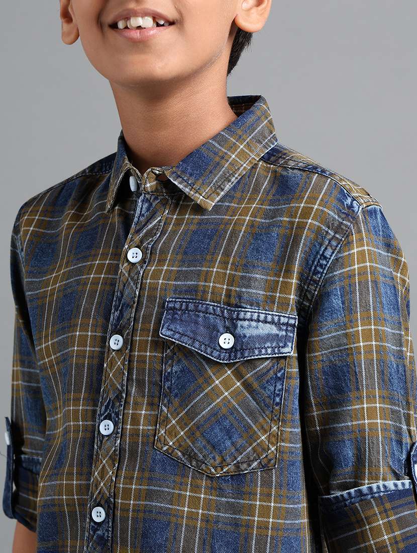 boys collared long sleeve regular fit shirt - 22106330 -  Standard Image - 3