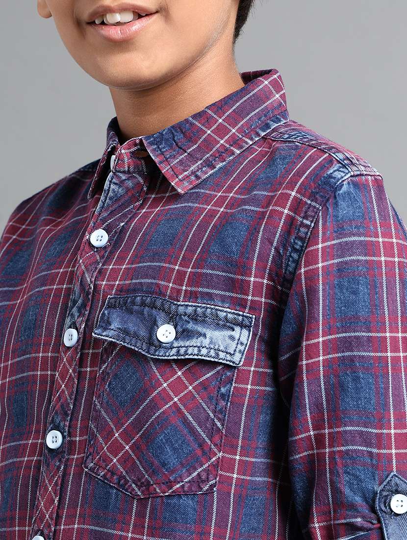 boys collared long sleeve regular fit shirt - 22106331 -  Standard Image - 3