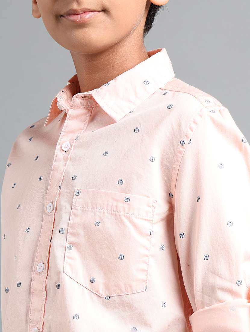 boys collared long sleeve regular fit shirt - 22106334 - Standard Image - 3