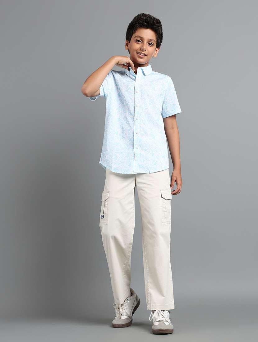 boys printed short sleeve collared shirt - 22106336 -  Standard Image - 3