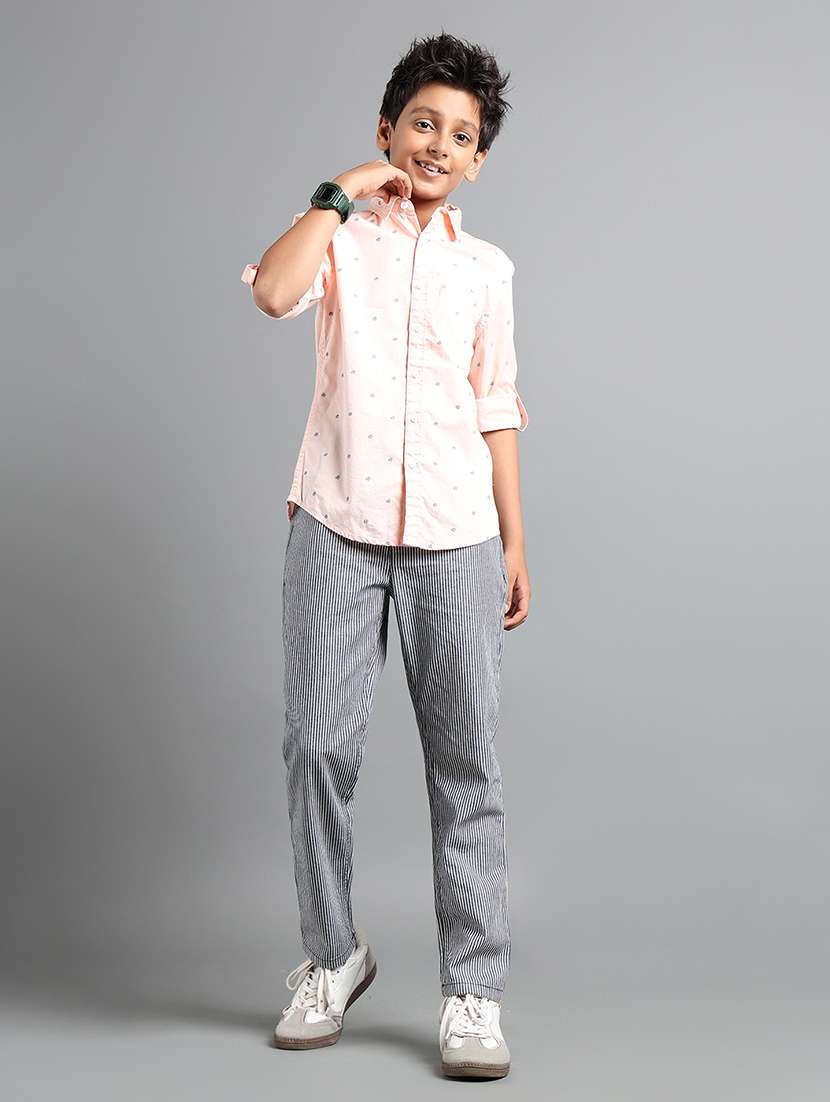 boys striped mid rise chinos - 22106353 -  Standard Image - 3