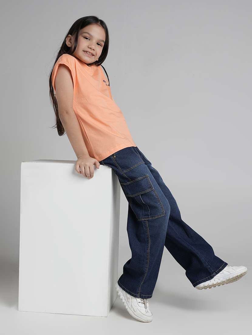 girls printed cap sleeve tee - 22106367 -  Standard Image - 5