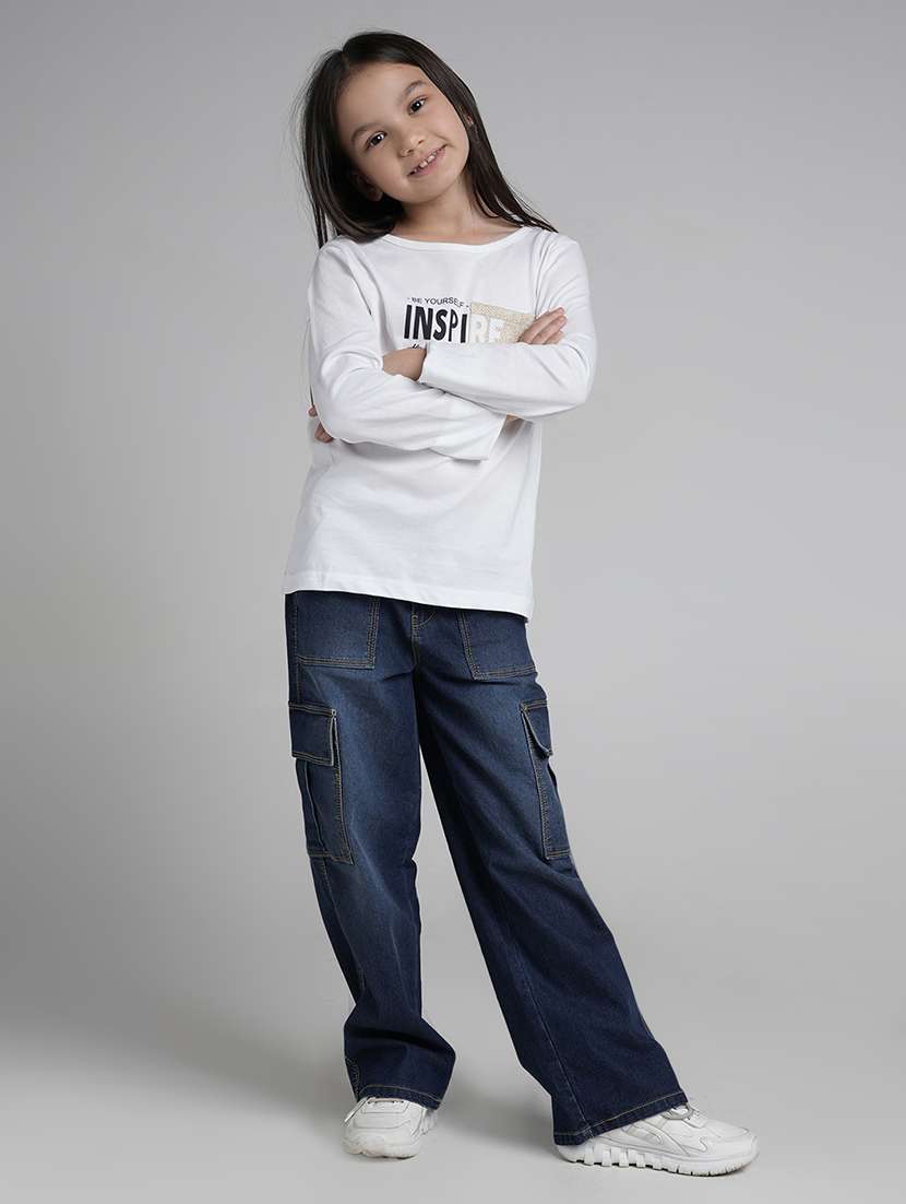 girls printed round neck long sleeve tee - 22106371 -  Standard Image - 3