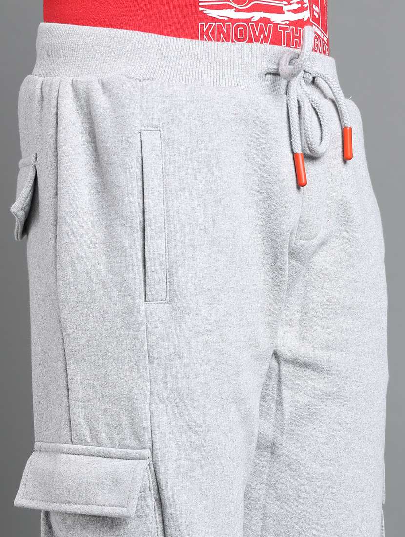 boys solid mid rise cargo jogger - 22106374 -  Standard Image - 3