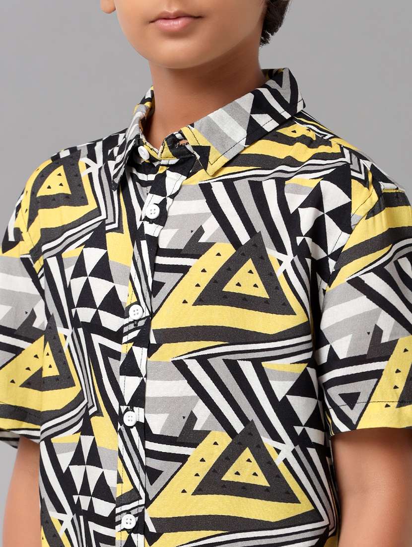 boys printed collared short sleeve shirt - 22106377 -  Standard Image - 5